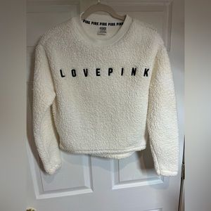Women’s PINK VS crew neck fleece sweatshirt size XS